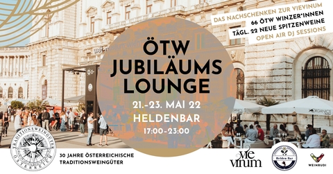 Flyer der ÖTW Jubiläums Lounge